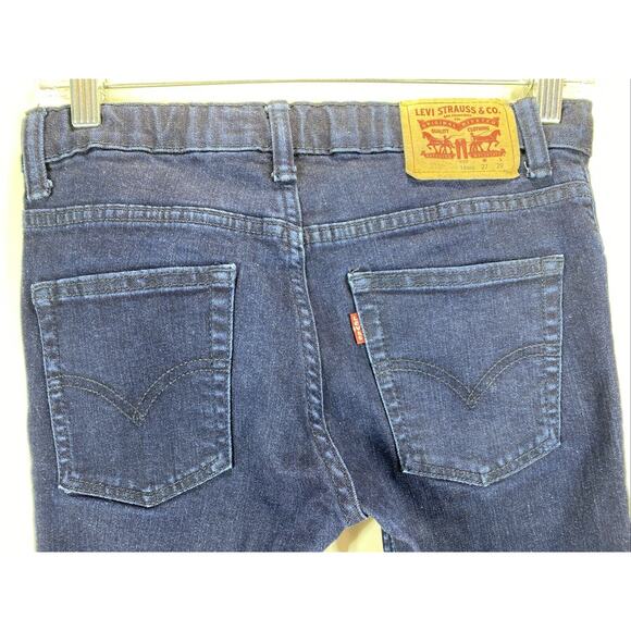 Levi's 510 Super Skinny Jeans Dark Blue Stretch Denim Boys (27x29) Size 14 - Picture 2 of 8